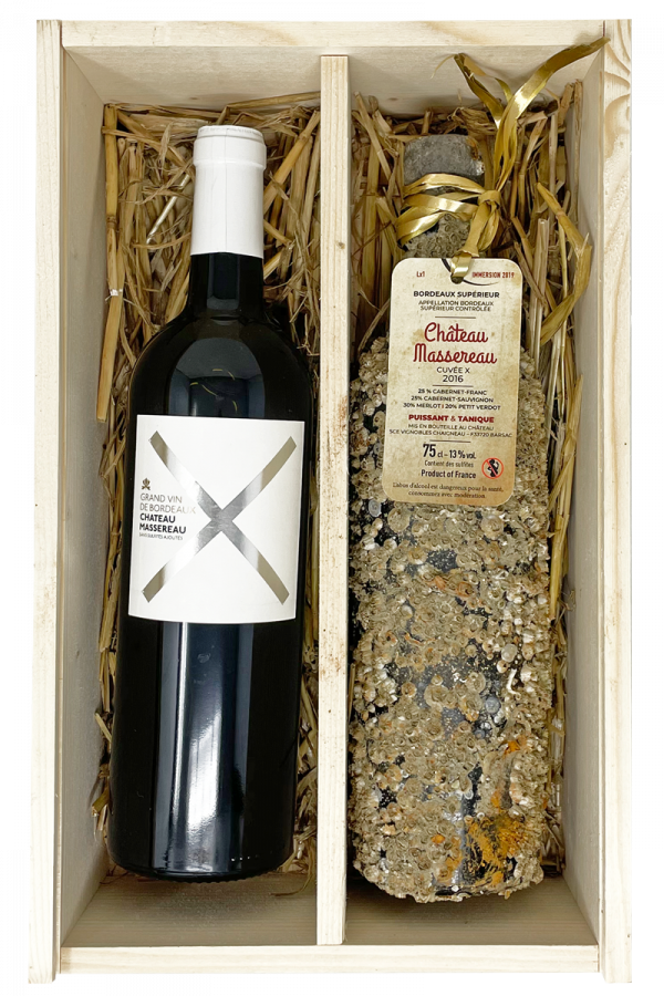 Coffret effet mer, Bordeaux, château massereau, cuvée X